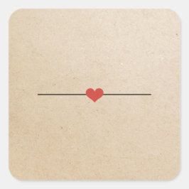 Blank kraftoval-dekal fyrkantigt klistermärke