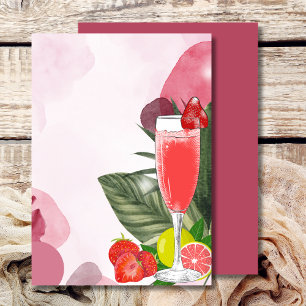 Blank Lägg till din egen Brunch BubLY Mimosa-inbju Inbjudningar