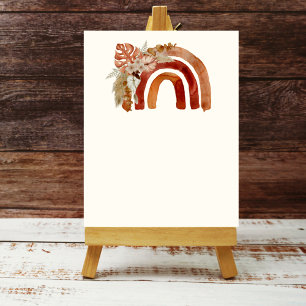 Blank lägg till din egen jordtoner Boho Regnbåge T Poster