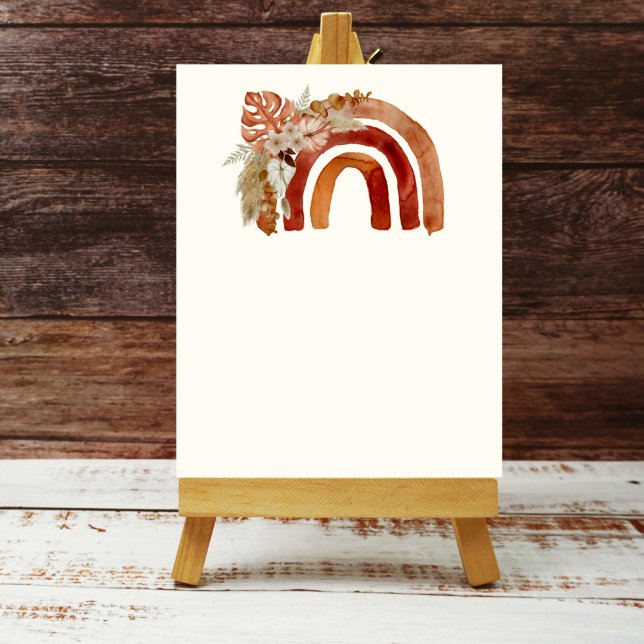 Blank lägg till din egen jordtoner Boho Regnbåge T Poster (Skapare uppladdad)