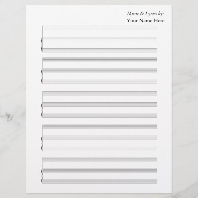Blank Lakan Music för Piano och Voice (Framsida)