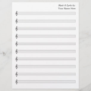 Blank Lakan Music Treble 10 Staves