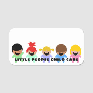 Blank Lycklig Children Daycare Namn bricka Namnbricka