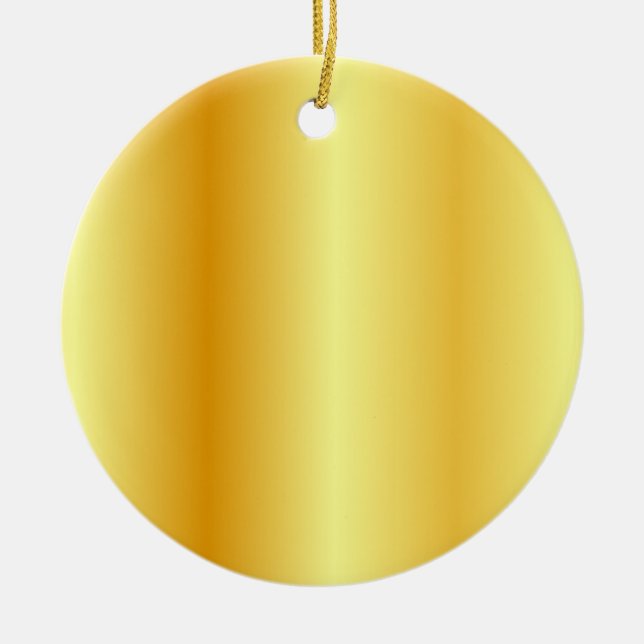 Blank mall för Faux Guld Metallic Anpassningsbar-u Julgransprydnad Keramik (Framsidan)