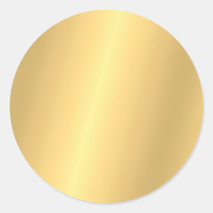 Blank Mall Glamour Elegant Falskt Guld Stylish Runt Klistermärke