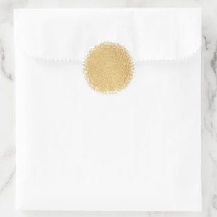 Blank Mall Glamour Guld Glitter Modern Elegant Runt Klistermärke