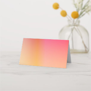 Blank Modern Sunset Ombre Bröllop Namn Placeringskort