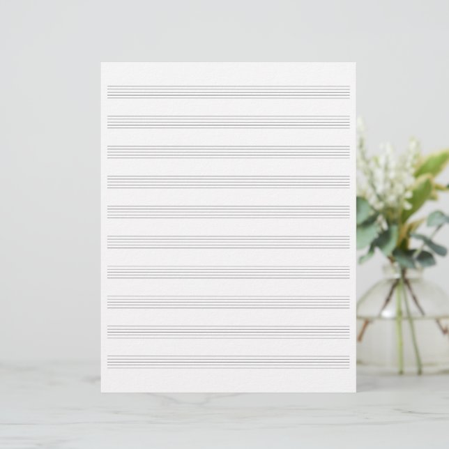 Blank Music Manuscript Papper (Papper personal) (Stående Fram)