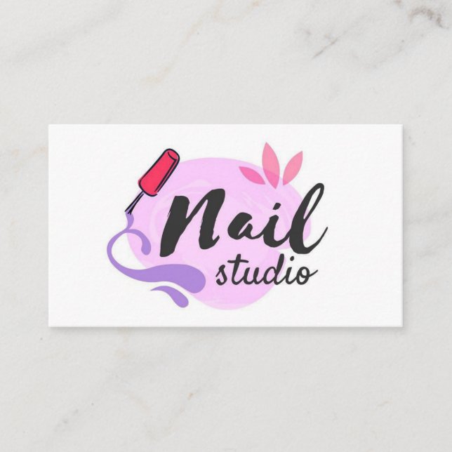 Blank Nagelstudio Visitkort (Framsida)