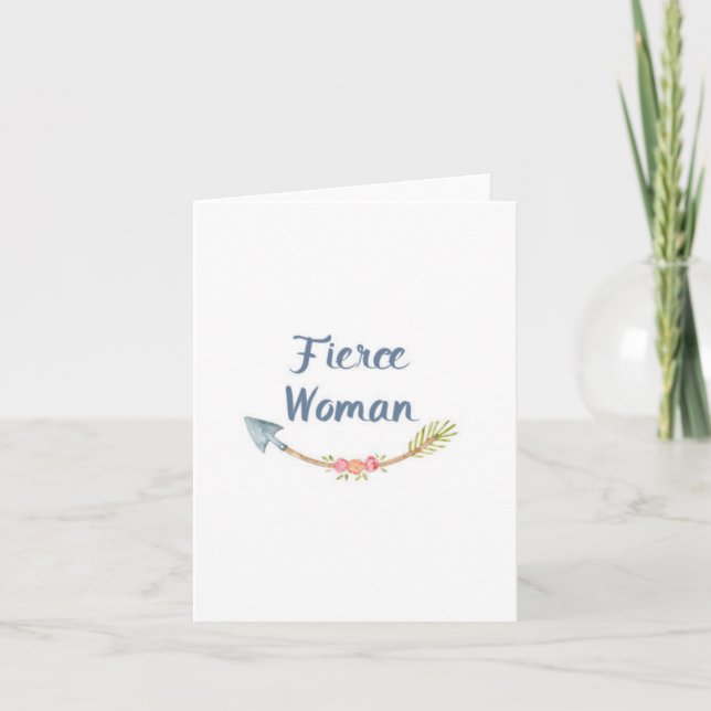 Blank Notecard for Fierce Woman Kort (Framsida)