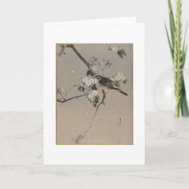 BLANK NOTECARD MED JAPANESE BIRD ANTECKNINGSKORT