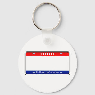 Blank Ohio-licensskylt Nyckelring