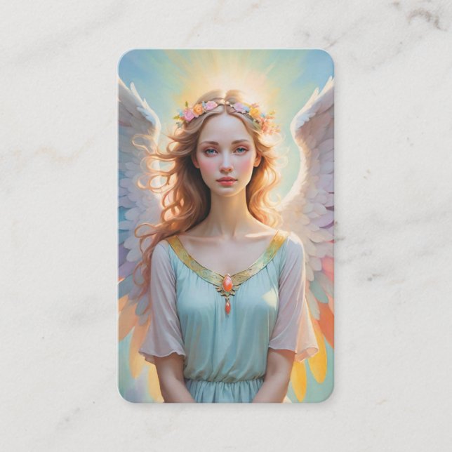 Blank Oracle Angel Messages Cards Visitkort (Framsida)