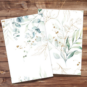 Blank Papper Lakan-vattenfärg Eucalyptus Greenery