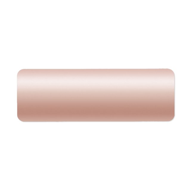 Blank Pastell Rosa Guld Ombré Folie Returadress Etikett (Framsidan)