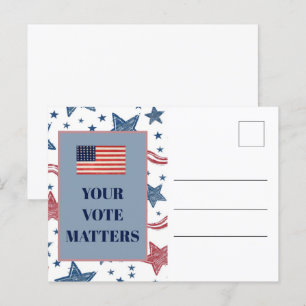 Blank Patriotic Vote Kampanj Vykort