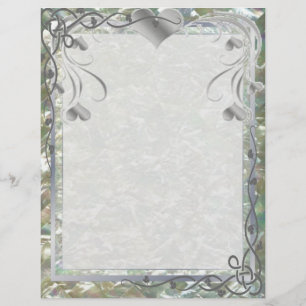 Blank Pearl Essence Papprare Färg Silverleaf Reklamblad