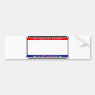 Blank Pennsylvania-licensskylt Bildekal