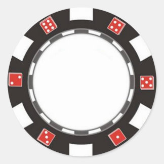 blank pocker chip-dekal runt klistermärke