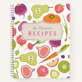Blank Recipe Bok med frukt och grönsaker