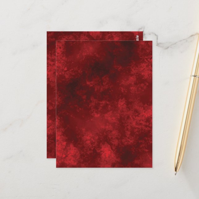 BLANK RED SKAPAR DIN EGEN POSTKORT VYKORT (Fram/Back In Situ)