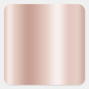 Blank Rose Guld Ombre Folie Fyrkantigt Klistermärke
