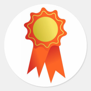 Blank Rosette Runt Klistermärke