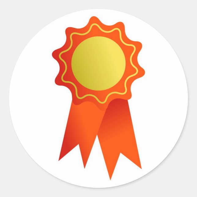 Blank Rosette Runt Klistermärke (Framsida)