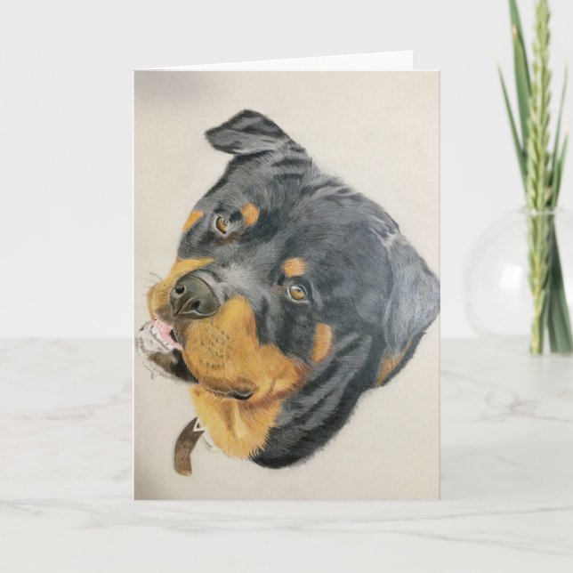 blank Rottie greeting card Kort (Framsida)