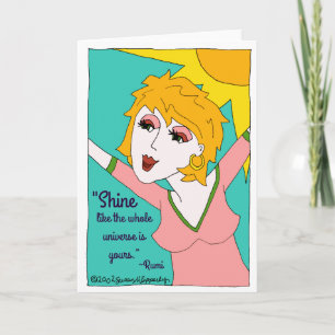 Blank Rumi Quote Encouragement-Grattisar Kort