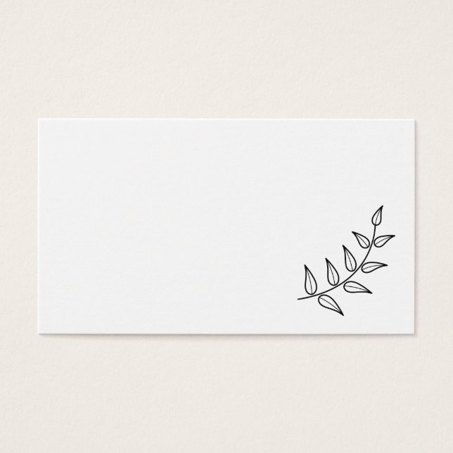Blank Rustic Laurels Visitkort (Framsidan)