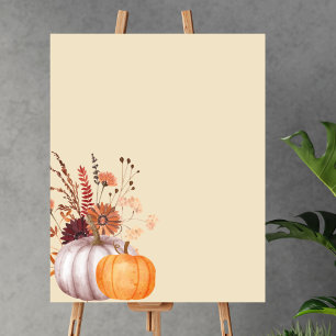 Blank Skapa din egen boho faller pumpinbrott Poster