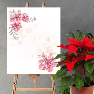 Blank Skapa din egen lilla snöflingpoinsettia Poster