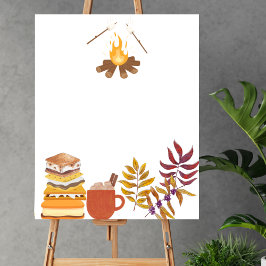 Blank Skapa din egen Roligt Campfire Hett Cocoa Poster