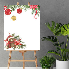 Blank Skapa dina egna prydnadsföremål för vinterju Poster
