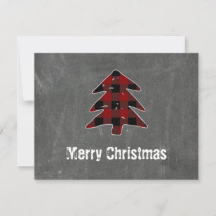 Blank Small Red Buffalo Play God jul Julkort