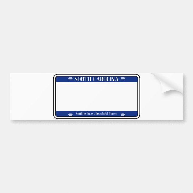 Blank South Carolina State License Plate Bildekal (Framsidan)