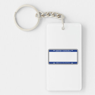 Blank South Carolina State License Plate Nyckelring