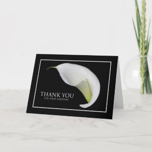 Blank sympati - tack för ditt kort - Peace Lily