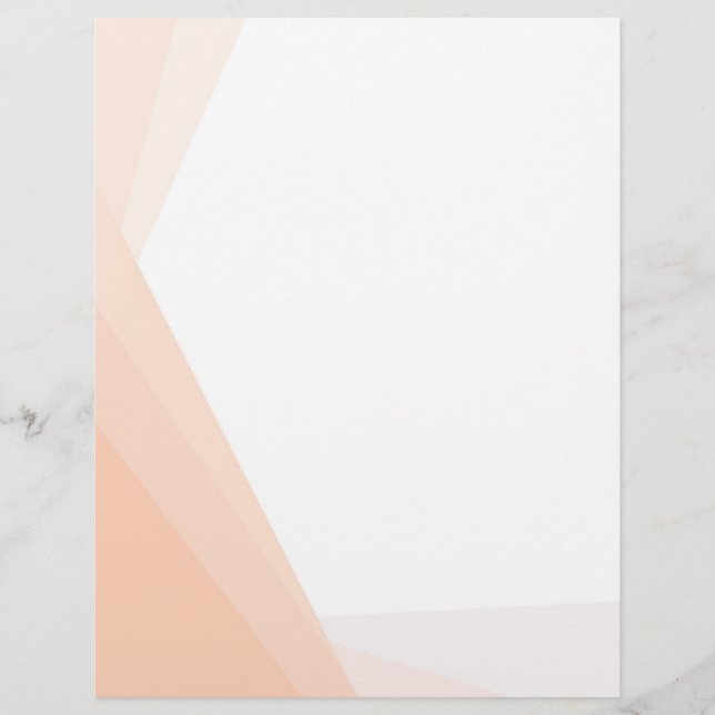 Blank Template Apricot White Färg Anpassningsbar E Brevhuvud (Framsida)