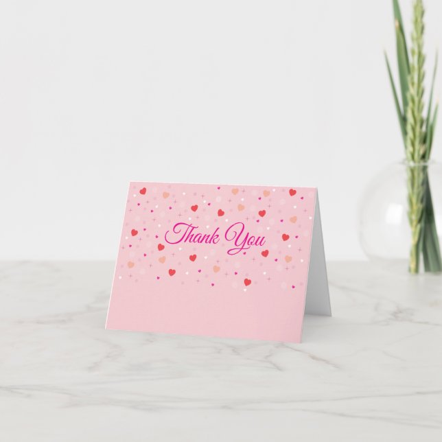 Blank Thank You Cards for Valentines Baby Shower Tack Kort (Framsida)