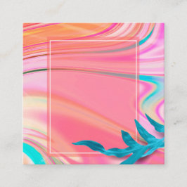Blank Tropical Marble Fyrkantigt Visitkort
