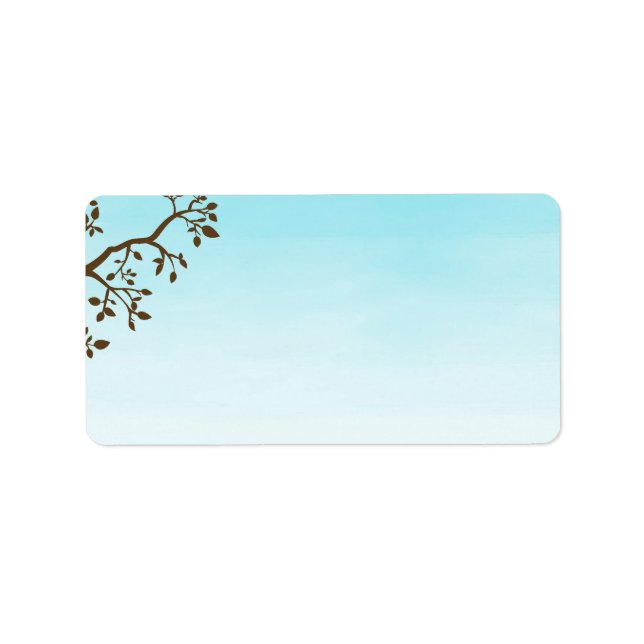 Blank Vår Grenar Adressetikett (Framsidan)