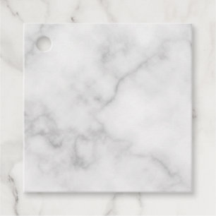 Blank White Marble Bröllop Gåvor Etiketter