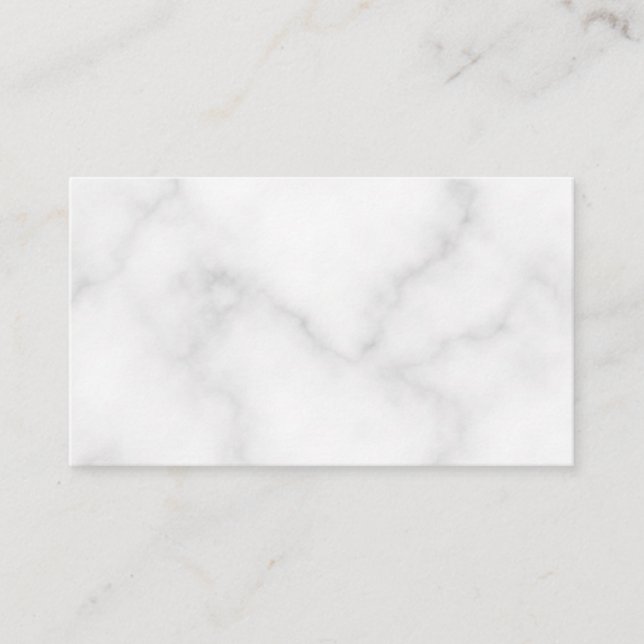 Blank White Marble Bröllop Placeringskort (Framsida)