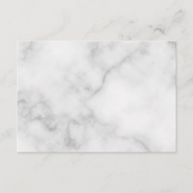 Blank White Marble Bröllop Rådkort (Framsida)
