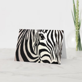 Blank Zebra Greeting Card Kort