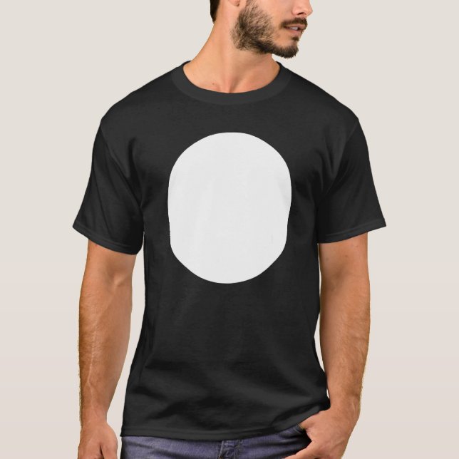 Blanka, Abstrakt, utskrivet, vit cirkelgrafik T Shirt (Framsida)