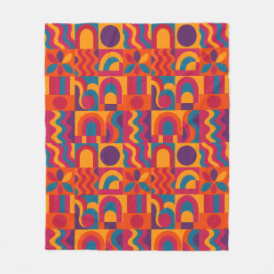 Blanka Abstrakter - Vibrant återgivningsdesign Fleecefilt