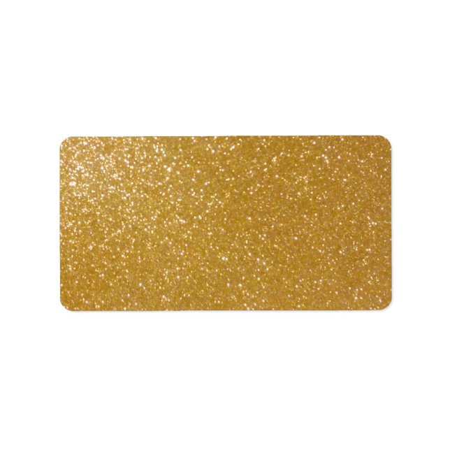 Blanka adressetiketter i guld glitter (Framsidan)